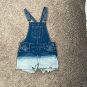 Justice ombré overalls shorts size 14